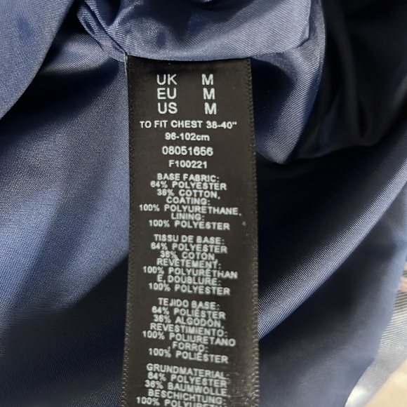 ASOS Plaid Rain Jacket in Navy Combo 🆕 - Picture 4 of 4